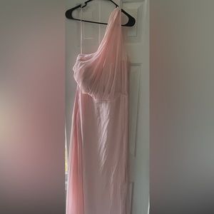 Long Blush Bridesmaid Dress